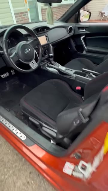Sports car interior detailed to spotless condition